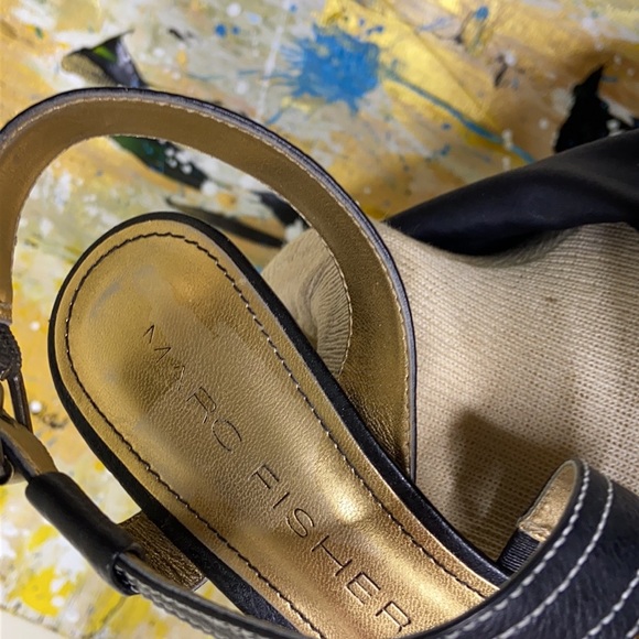 Marc Fisher Open Toe Leather Shoes - Picture 4 of 11